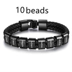 Ten beads bracelet black / 21.5cm