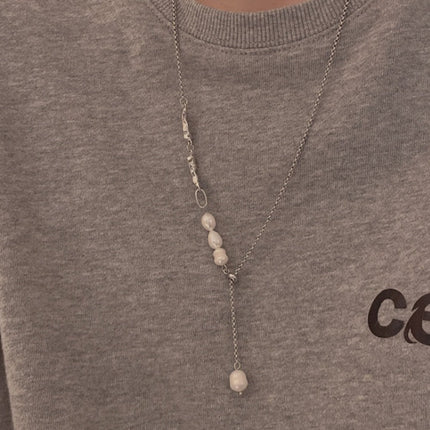 Flocking Bear Three-plant Sweater Chain Long Clavicle