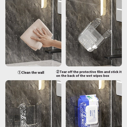 Punch-free Light Luxury Wall-mounted Wipes Storage Box