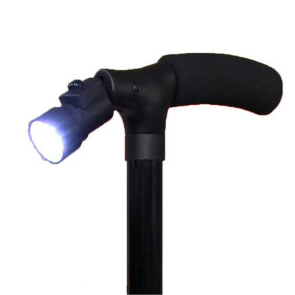 Luminous walking stick five section telescopic folding old tumbler magical aluminum alloy