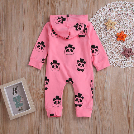 Long sleeve panda print Jumpsuit