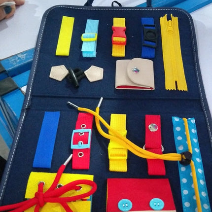 Baby learning dressing buckle zipper learning board