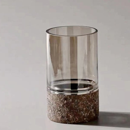 Nordic Light Luxury Straight Glass Vase