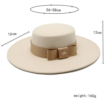 European And American Celebrities Luxury Wool Hat Woolen Cloth