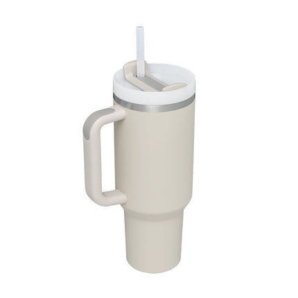 40oz Insulated Tumbler With Handle & Straw – Stainless Steel Vacuum Coffee Cup | Perfect Gift