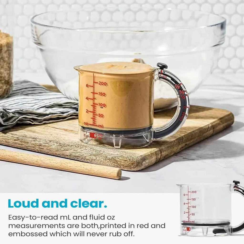 4-in-1 Adjustable Measuring Cup-Cup – One Tool, All Sizes