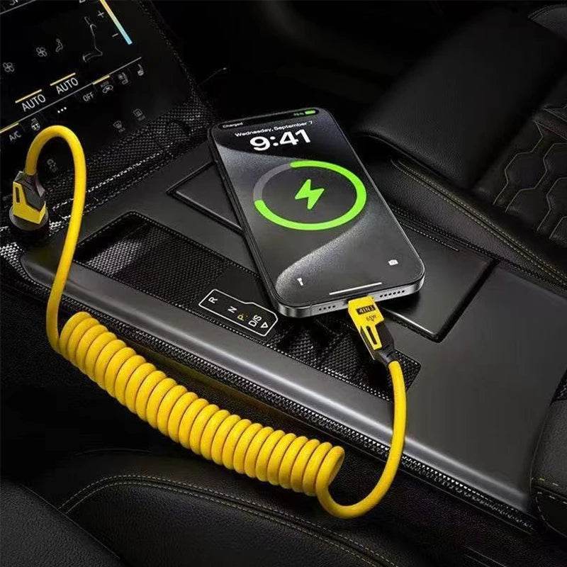 65W Quick Charger Spring USB Cable – Fast Charging Durable Cord (65W USB cable)