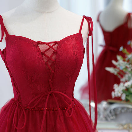 Wine Red Dress Slimming Annual Meeting Niche Light Luxury Wedding