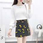 White and yellow skirt / S