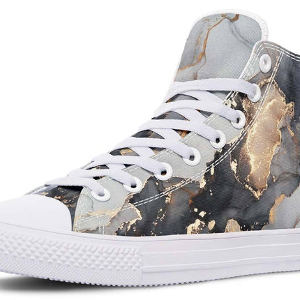 Printed Couple High Top Canvas Shoes