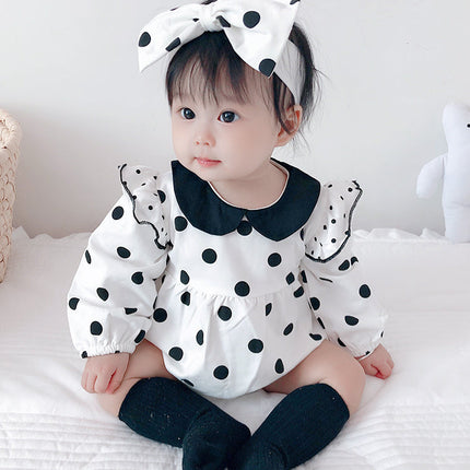 Infant Children's One-piece Clothes Polka Dot Short Sleeve