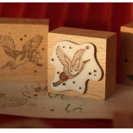 Mr. Paper Wooden Seal Set, Huahegui Series, Handbook Stationery Material DIY Printing