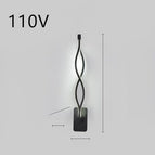 Wavy black 110V / White light