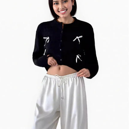 New Women's White Pullover Cardigan Style Blouse Women's fashion's