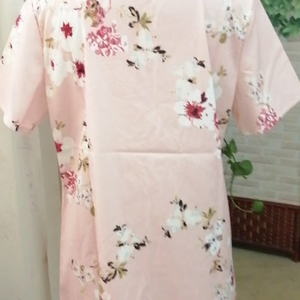 Ladies Plus Size Printed Short Sleeve Shirt Tops