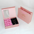 Pink / Necklace gift box tote bag