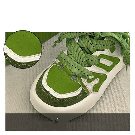 Red Retro Versatile Retro Raised Street Design Casual Sports Shoes