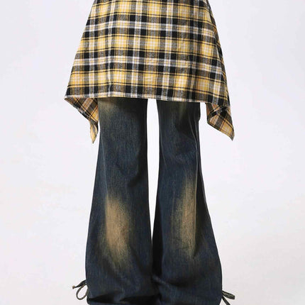 Jeans Women's Skirt Swing Outside Casual Bootcut Pants