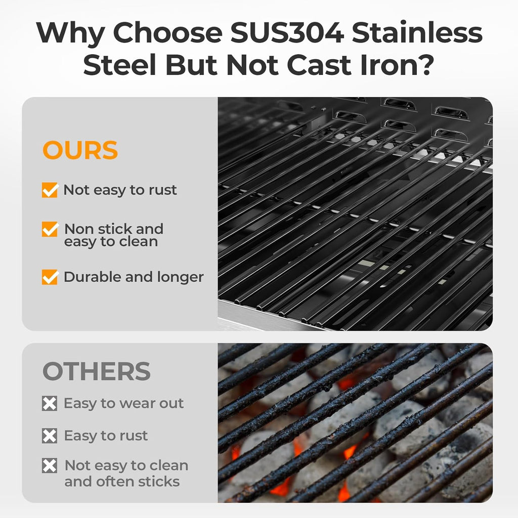 3 & 4-Burner Propane Gas Grills with Side Burners, for Outdoor Cooking, BBQ, Patio, Camping