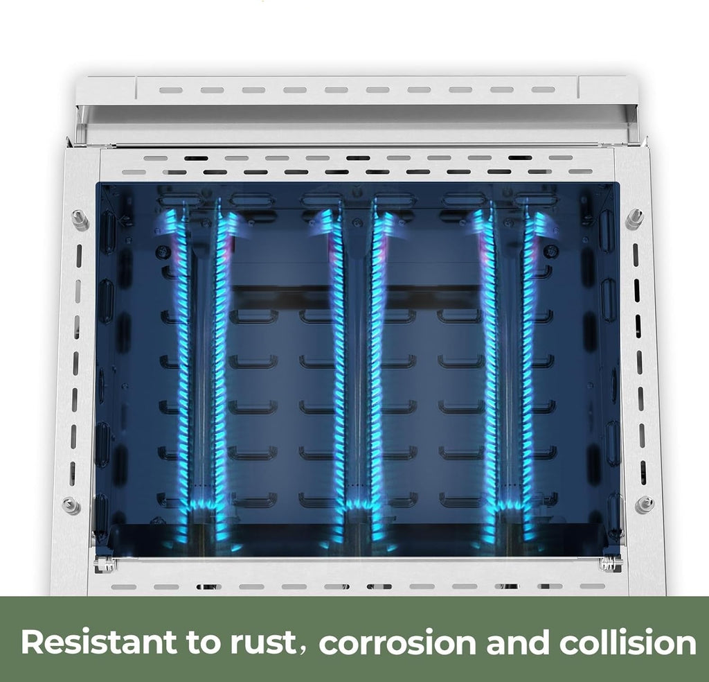 3 Burners Portable Propane Griddle，25 inch Stainless Steel Gas Grill，24,000 BTU Table Top Grill TG0130C