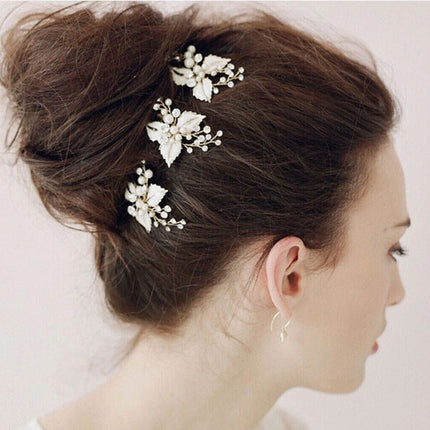 European style exquisite handmade jewelry bride bride wedding dress headdress hairpin leaves wedding jewelry accessories