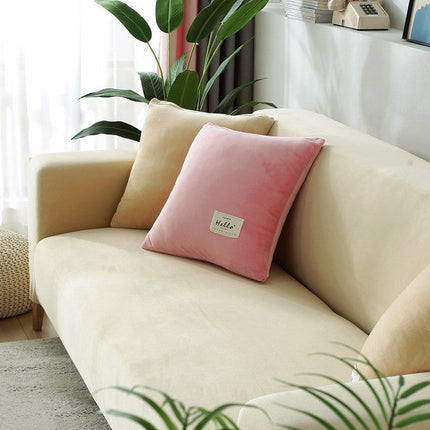 Winter Thick Plush Chaise Stretch Sofa Cover