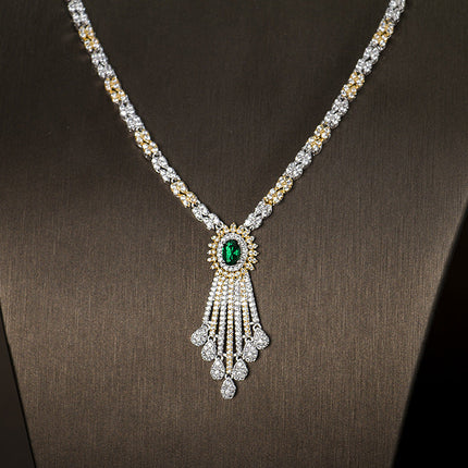 Four-piece zircon jewelry set