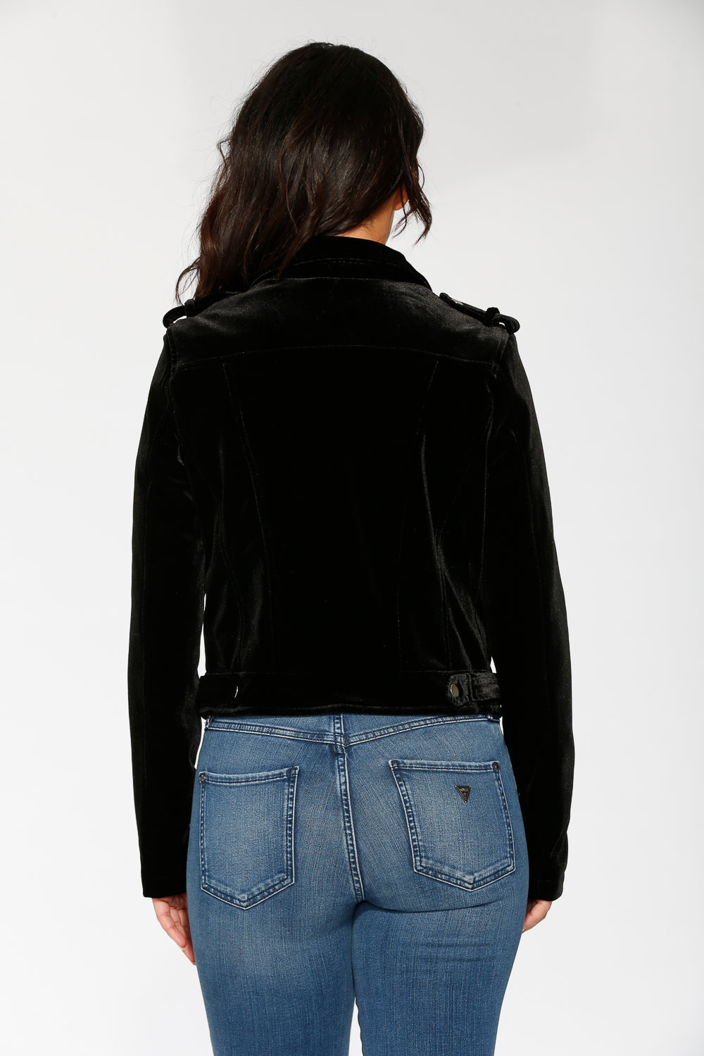 30281 Black Velvet Moto Jacket