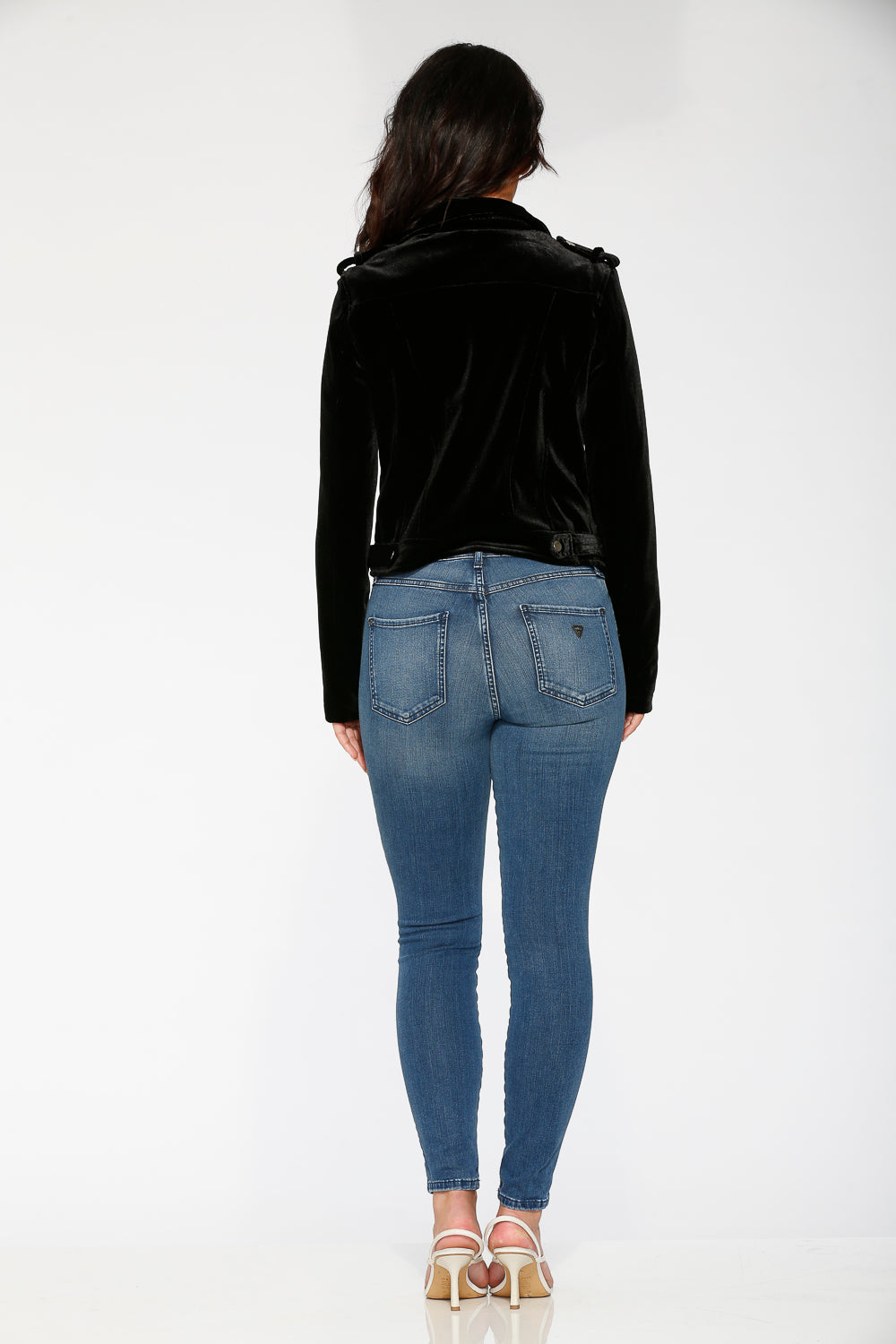 30281 Black Velvet Moto Jacket