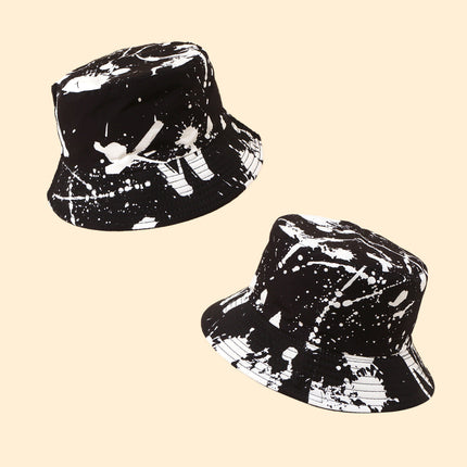 Korean Style Trendy Inkjet Fisherman Hat Men's All-match Sunshade