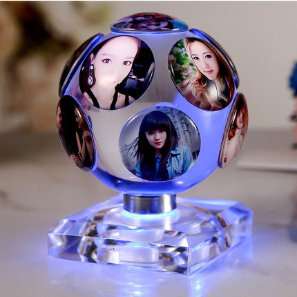 Crystal Photo Frame Rotating Table