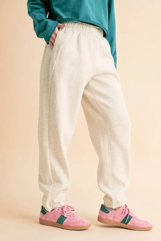 Aemi Co Drawstring Elastic Waist Joggers