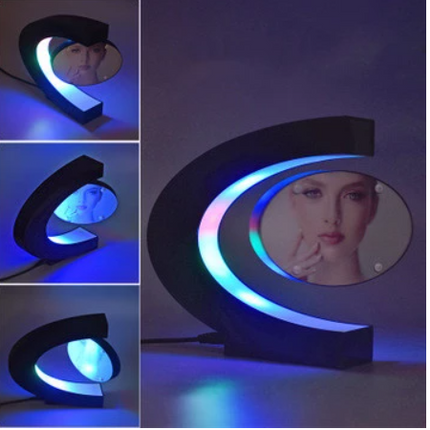 Electronic Magnetic Floating LED 3D Photo Frame Night Light