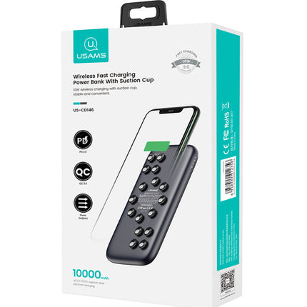 Suction cup wireless mobile phone charger power bank