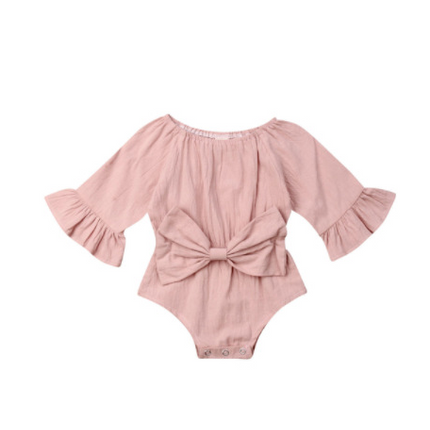 Bow long sleeve suit
