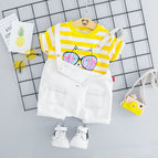 Yellow and white stripes / 80cm