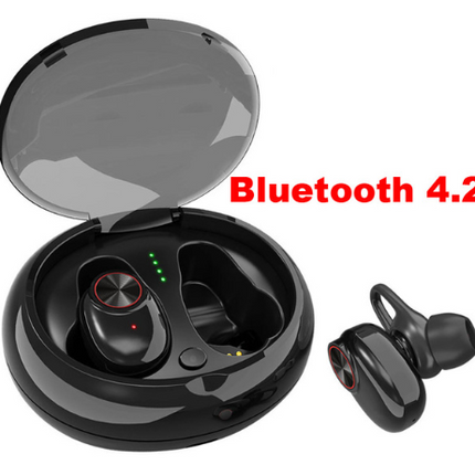 Dual Bluetooth 5.0 Headset Earphone Wireless Earbud with Handsfree Stereo Music QI-Enabled With Charging Box IPX5 Waterproof
