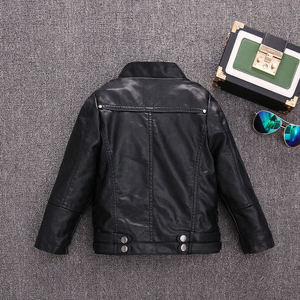 Children's clothing pilot leather jacket