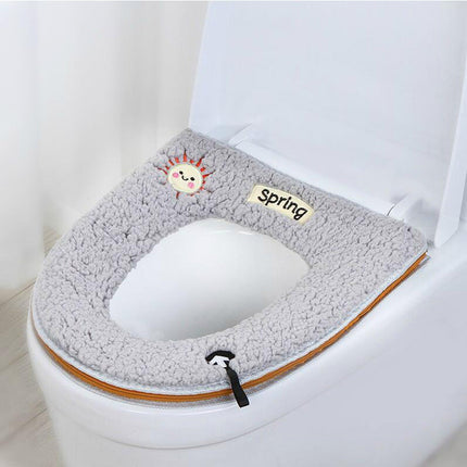 Household Toilet Washer Winter Plush Toilet Cover