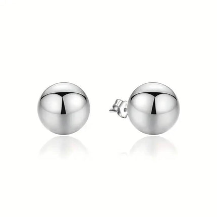 Stainless Steel Hypoallergenic Ball Shaped Stud Earrings