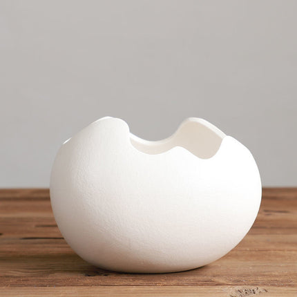 Eggshell Living Room Ceramic Hydroponic Vase Pot Desktop Flower Small And Simple Indoor Green Dill