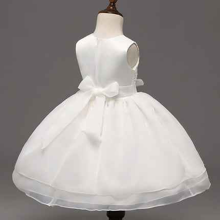 High grade baby wedding dress, baby girl dress, children hook flower, one year old full moon wine, wedding dress wholesale