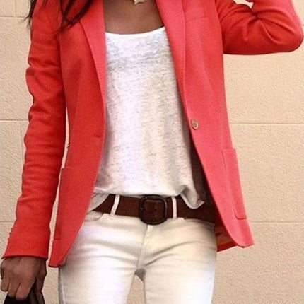 Candy-colored long-sleeved suit