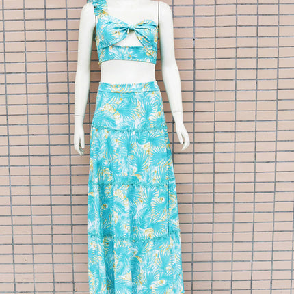 One-shoulder Back Fashionable Two-piece Sexy Dress