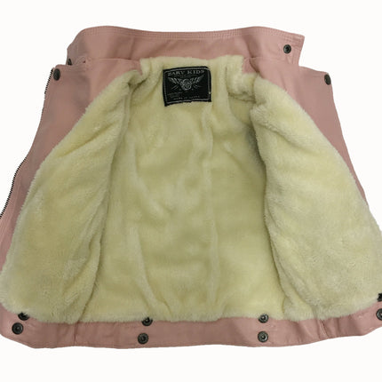 Children's clothing pilot leather jacket