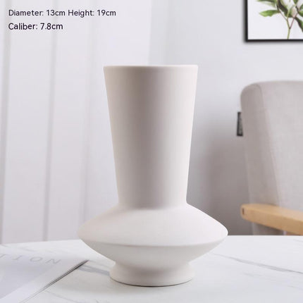 Home Decoration Ceramic Vase Dried Flower Arrangement Vase Starry Sky Minimalist Creative Decoration White Living Room
