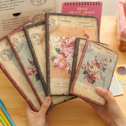 Creative retro European student hardcover notebook diary