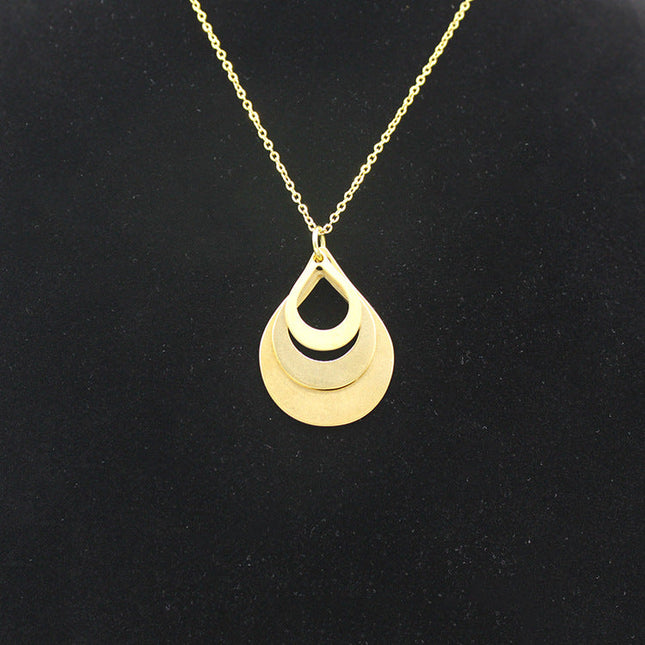 Cross Border Water Drop Combination Pendant Can Be Engraved With Letter Name Creative English Jewelry Mother's Day Gift