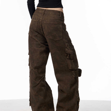 Camouflage Cargo Pants Women's Loose Wide Leg Jeans