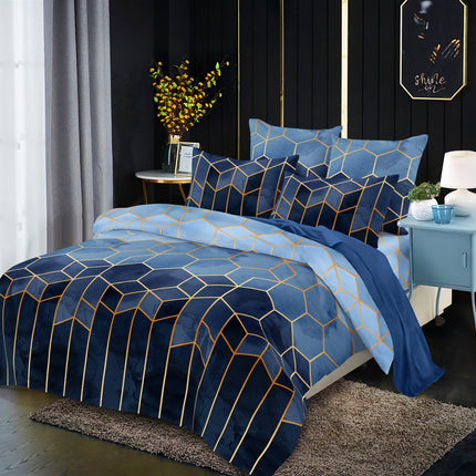 Gilt Line Geometric Elements Quilt Cover Set Bedding